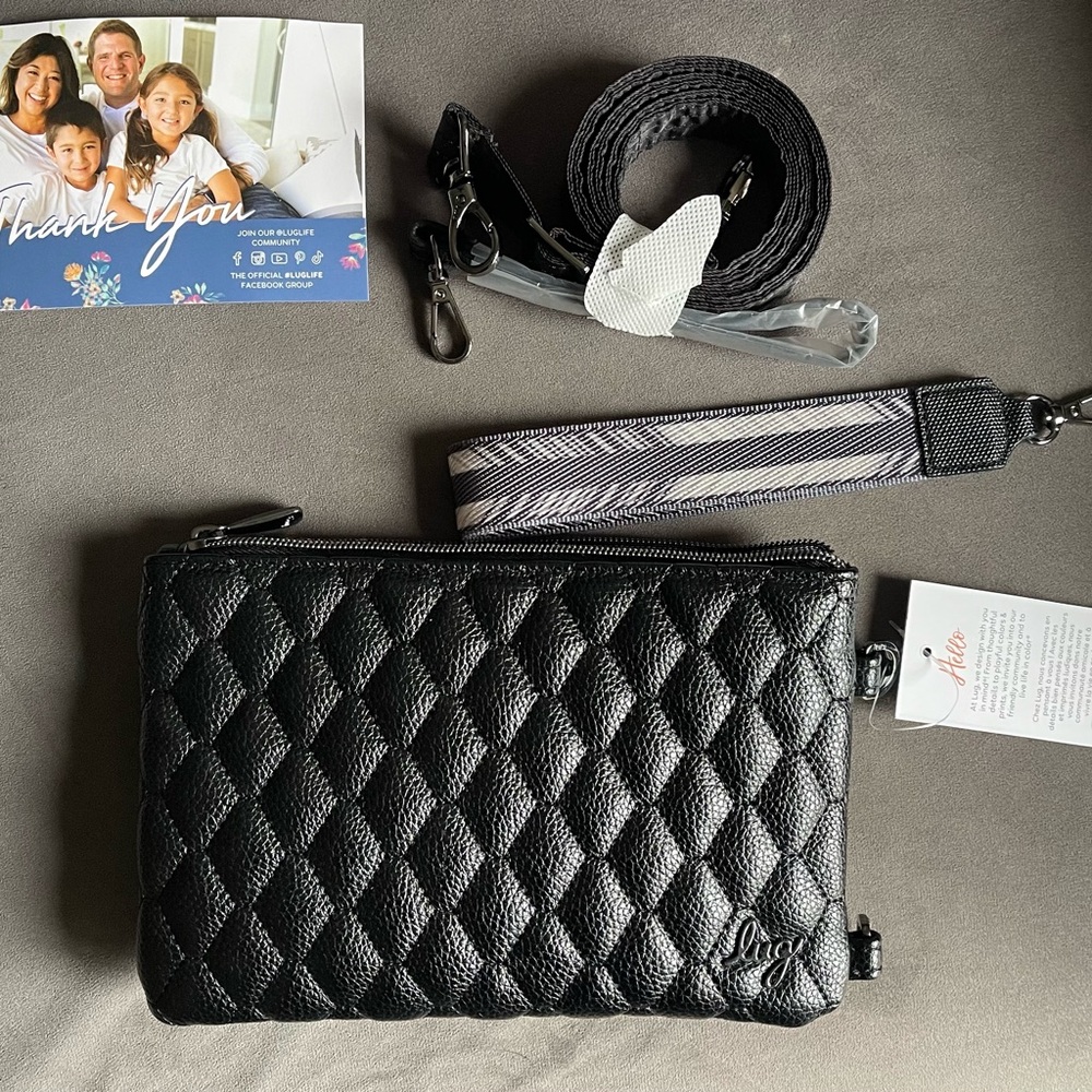 Lug Quilted Black Crossbody Peekaboo Bag
